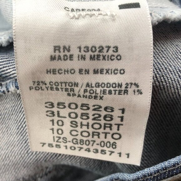 Lee Womens Jeans Size 10 Short Classic Fit Straight Blue Denim Casual High Rise - Picture 4 of 14